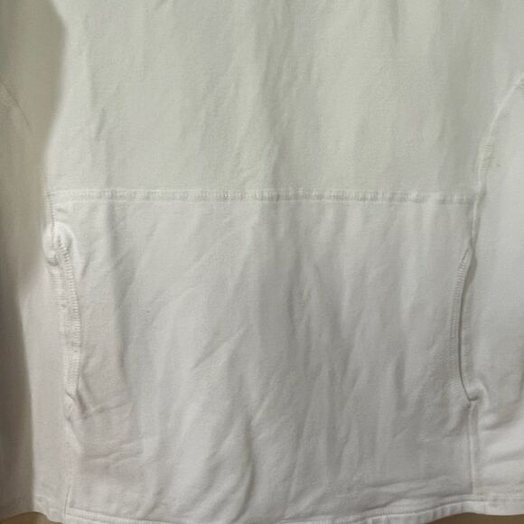 PRANA Long Sleeve Hooded Pullover Kangaroo Pocket White Women’s Size Large - Picture 3 of 8